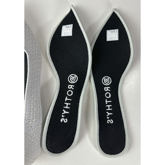 Rothy's The Point Salt Honeycomb Knit Ballet Flats Slip On Shoes Womens Size 8.5 - Picture 5 of 10